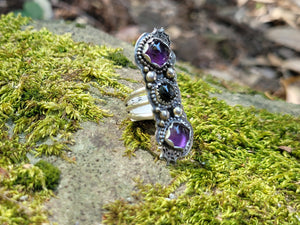 Double Amethyst & Black Star Diopside