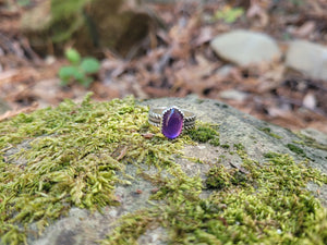 Mother Of Pearl W/Amethyst Topper