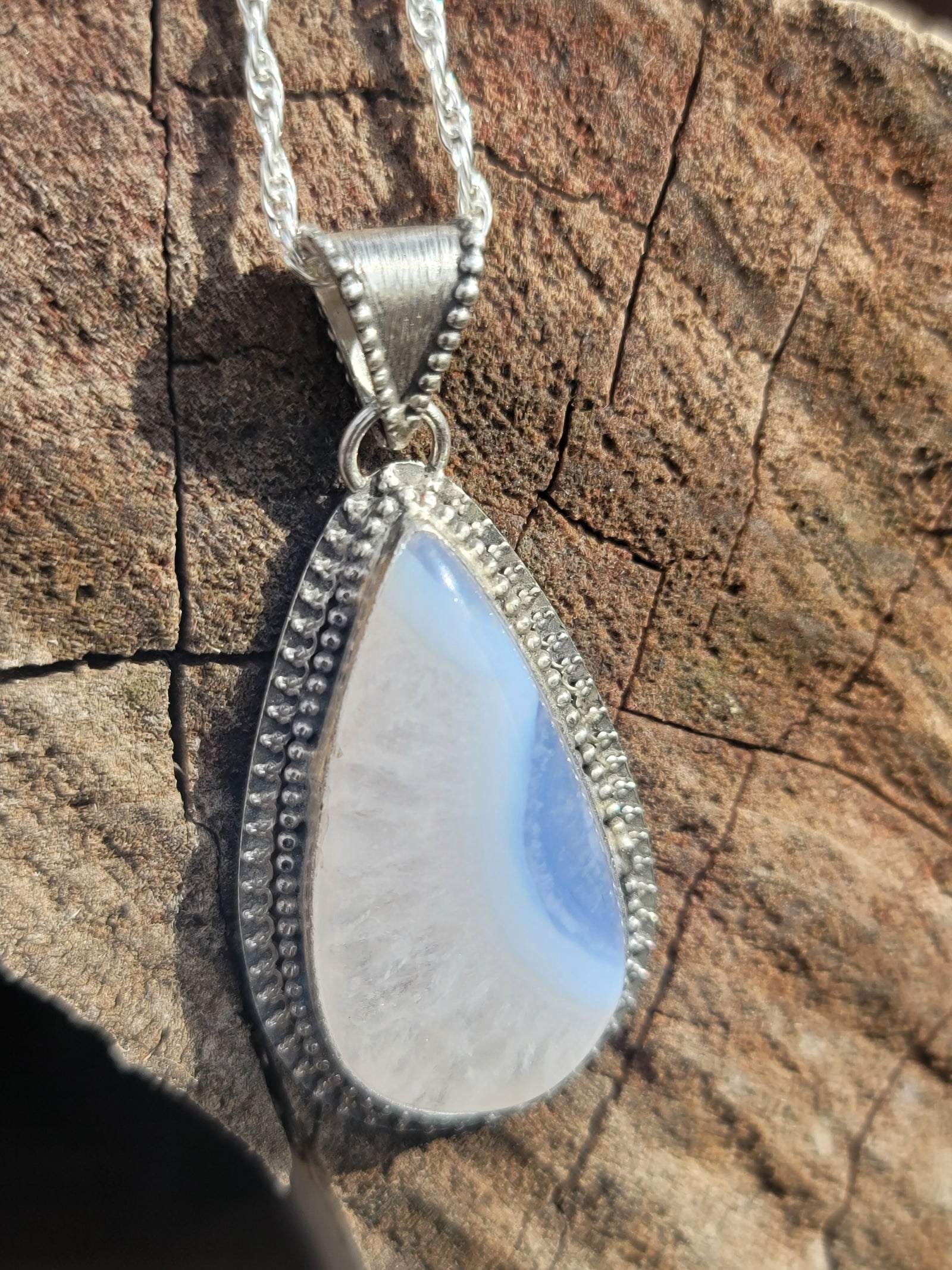 Blue Lace Agate Quartz Crystal