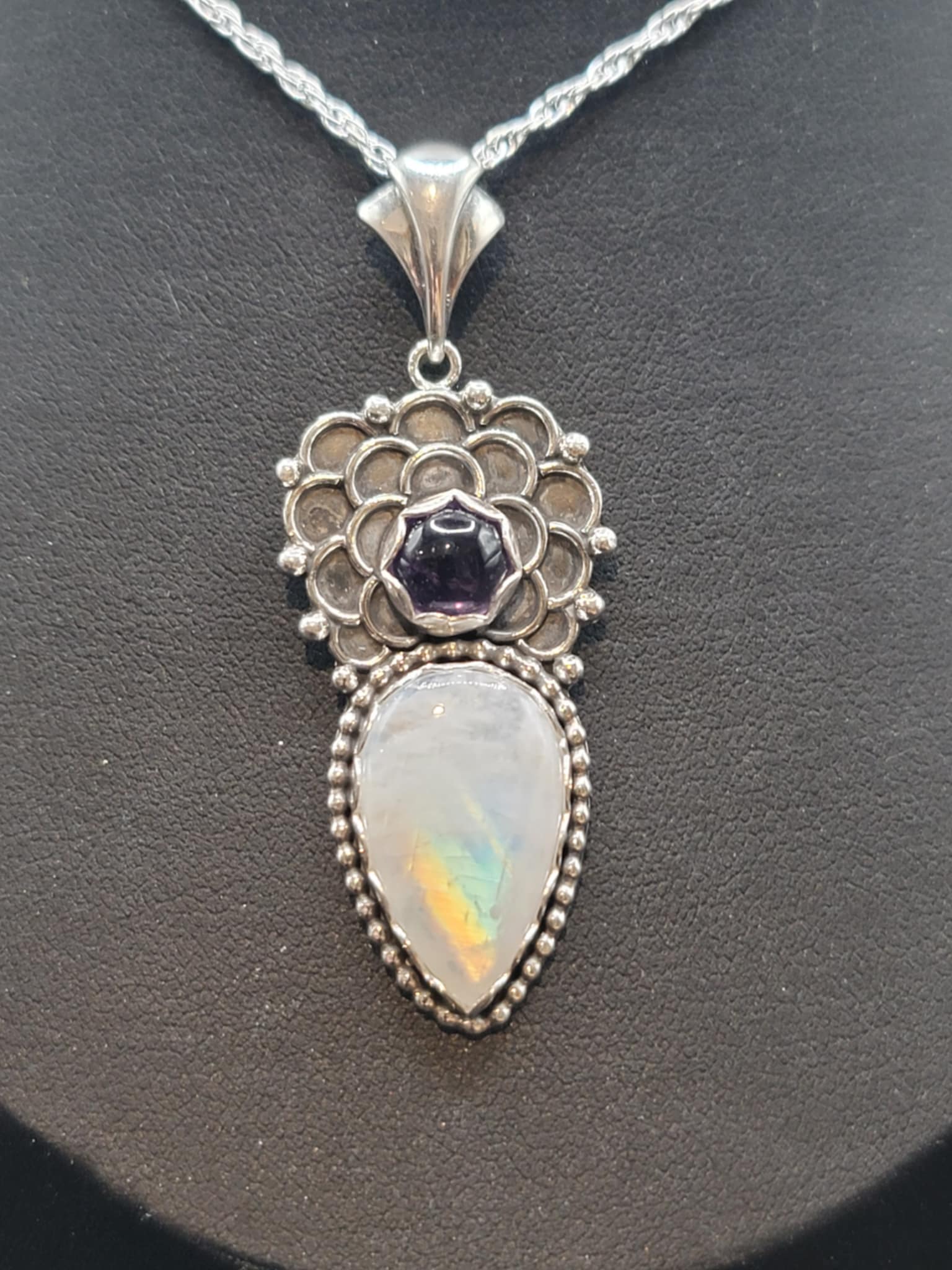 Amethyst & Rainbow Moonstone