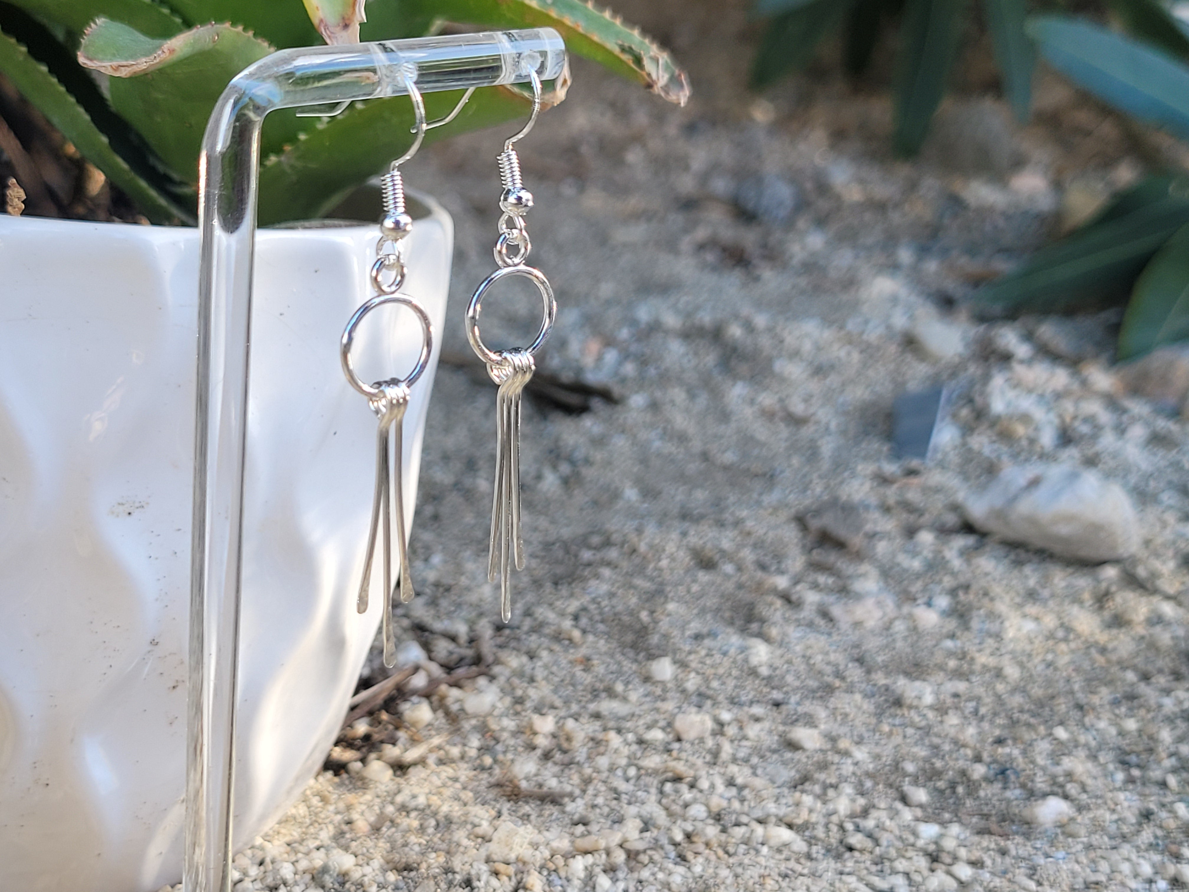 Silver Dangling Earrings