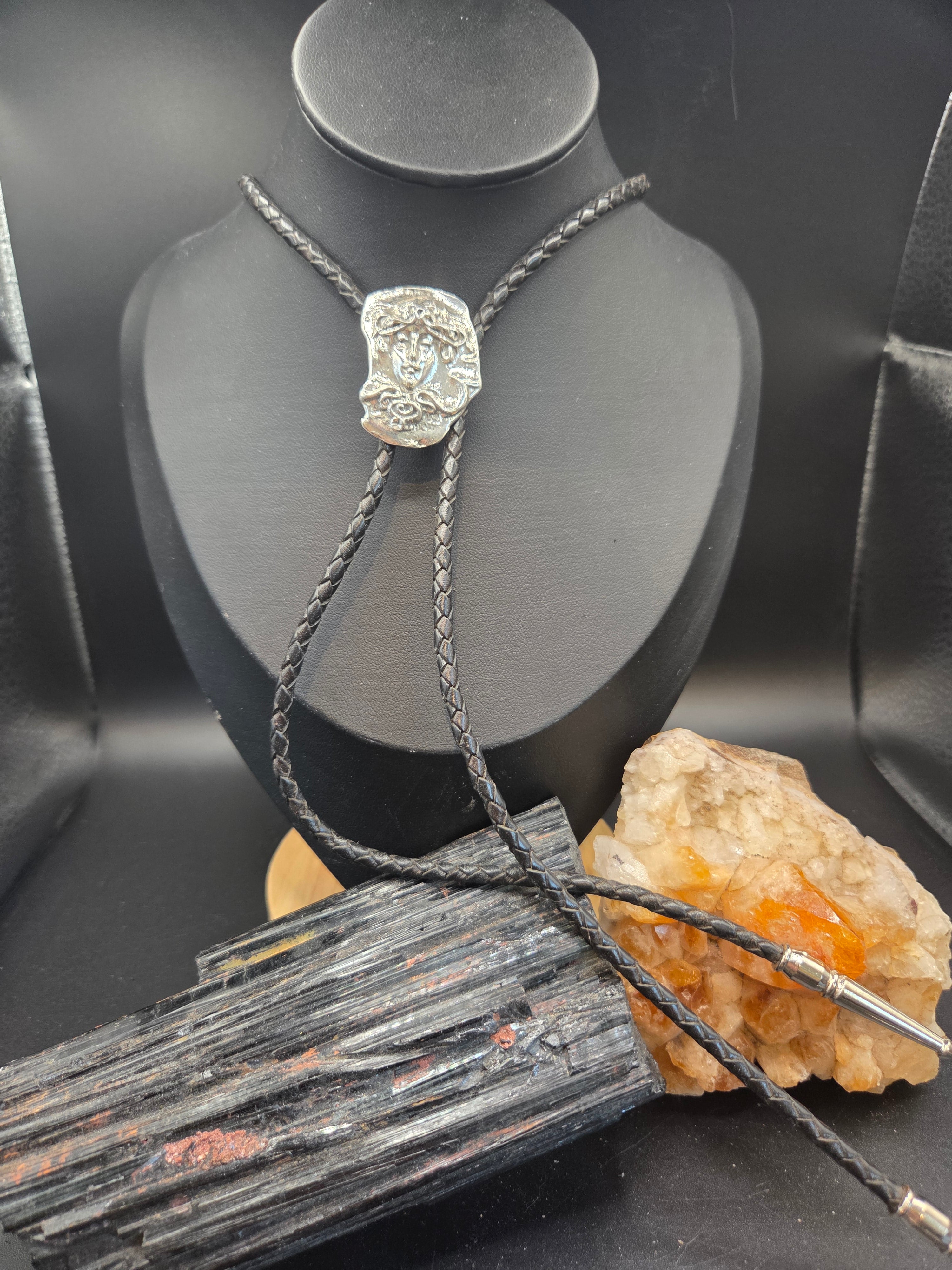 Medusa Coin Bolo Tie