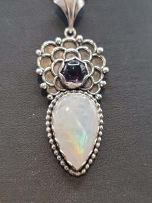 Amethyst & Rainbow Moonstone