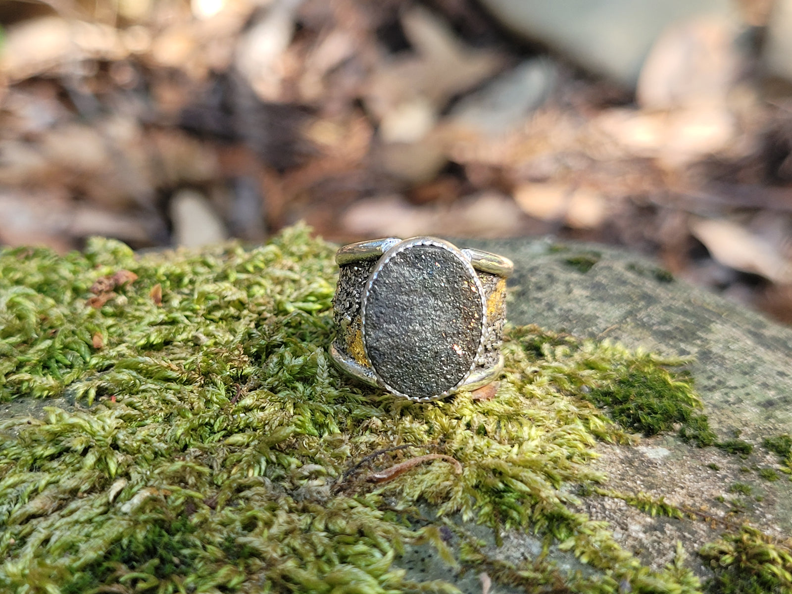 Pyrite Druzy W/ 24K Gold Leaf