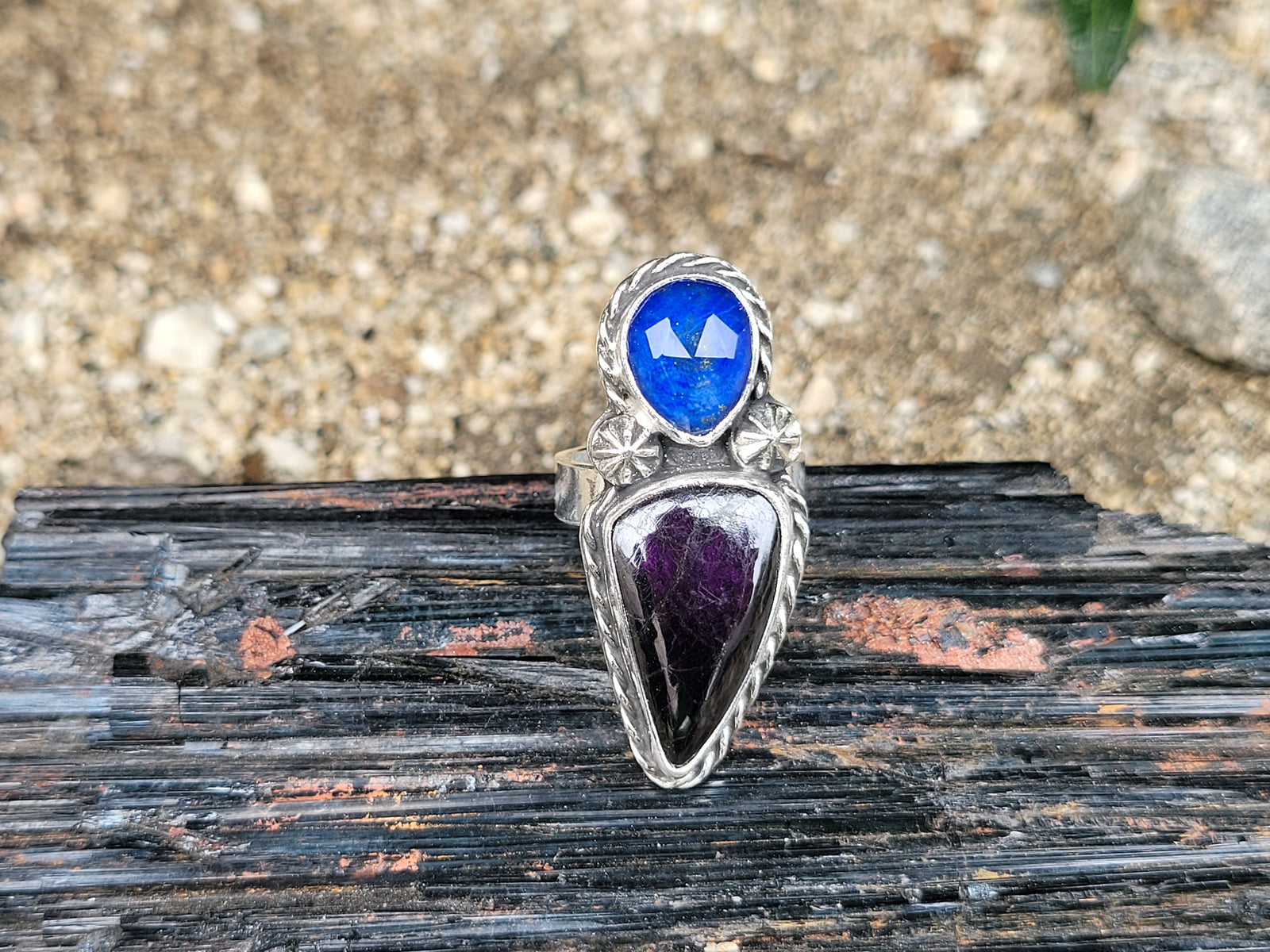 Lapis Lazuli/Quartz  Dublet And Purpurite