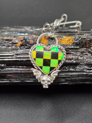 Checkered Aurora Opal & Black Onyx