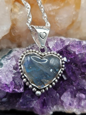 Labradorite Heart