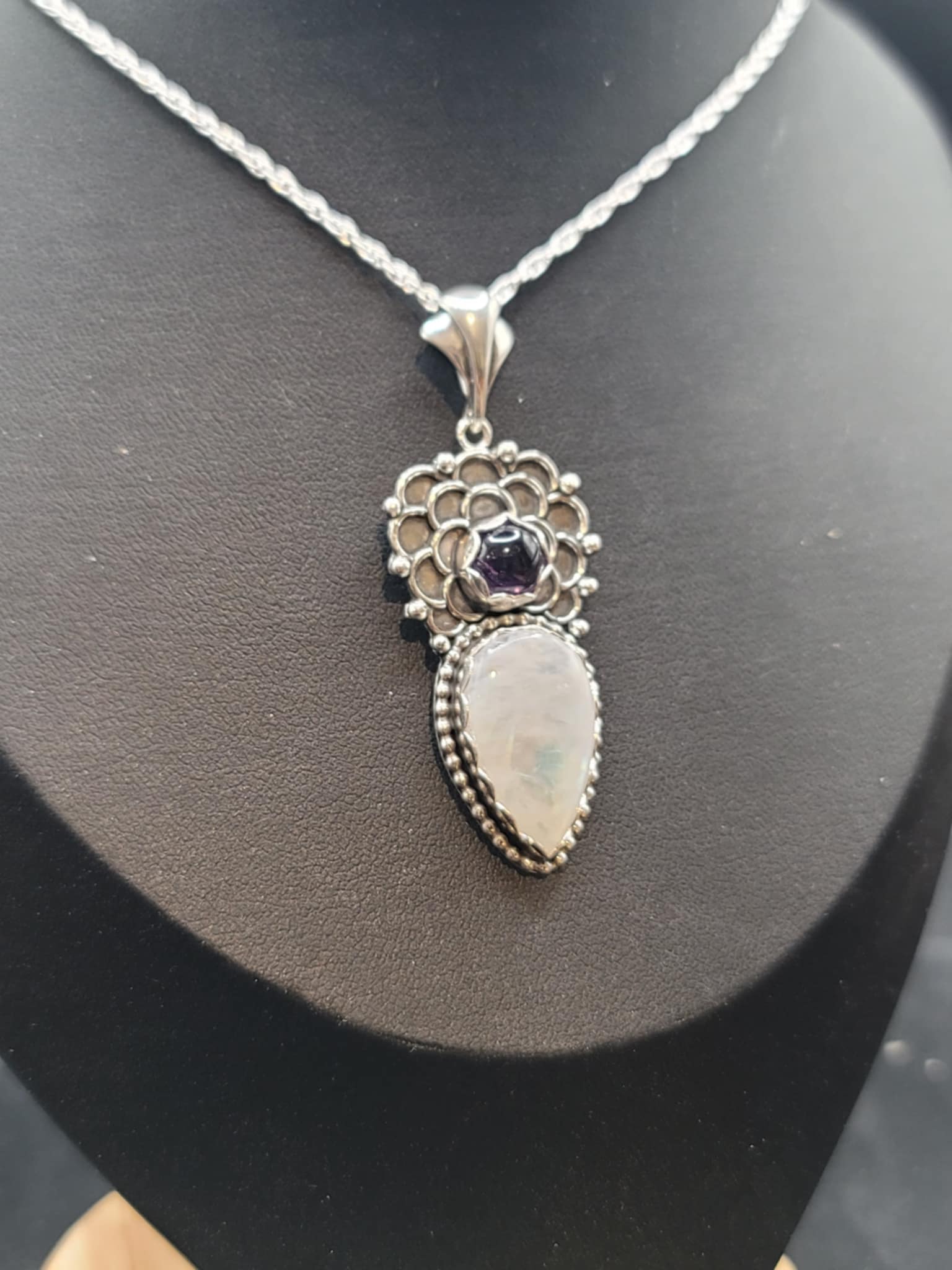 Amethyst & Rainbow Moonstone