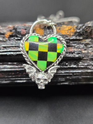 Checkered Aurora Opal & Black Onyx