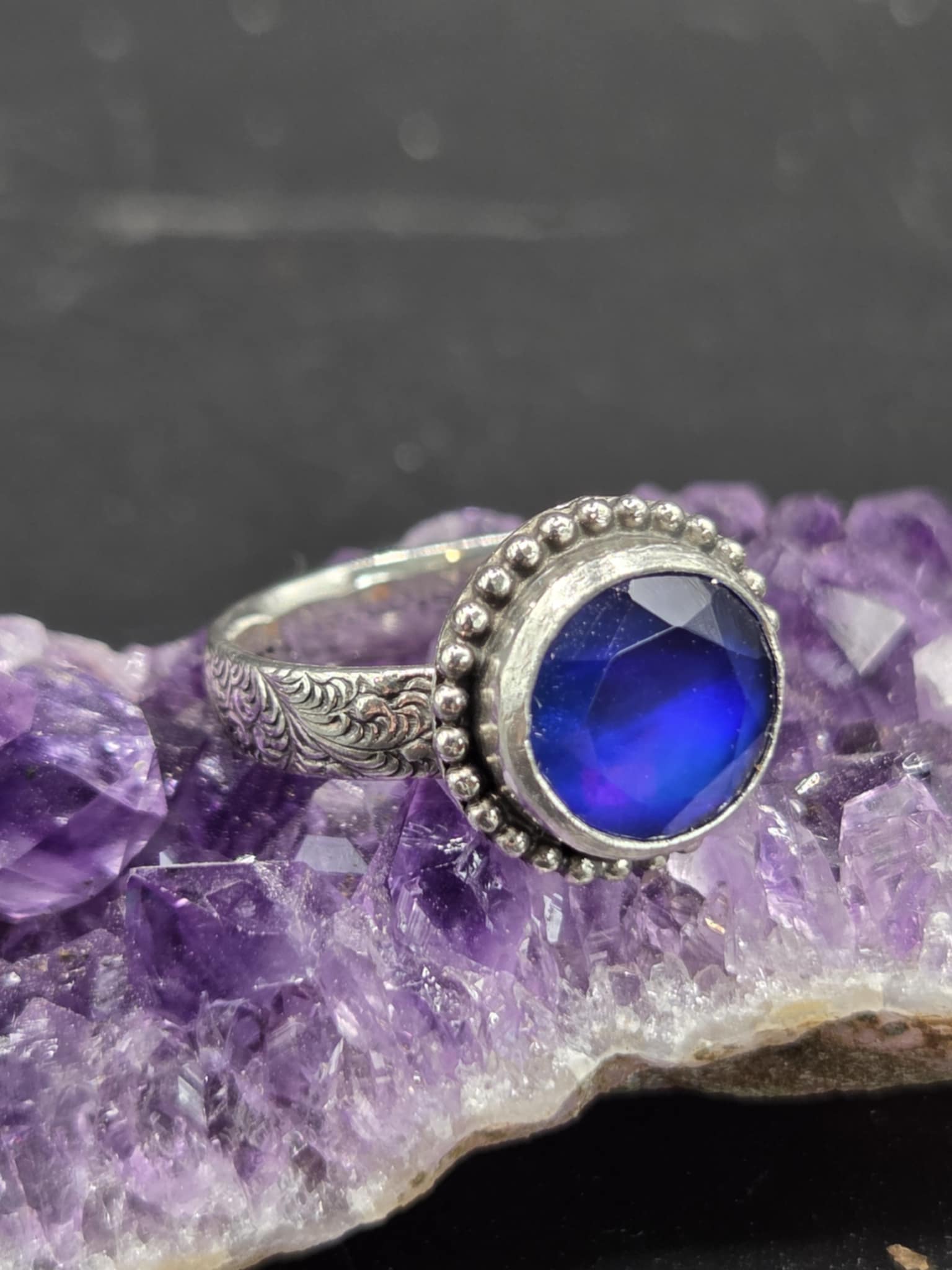 Electric Blue Aurora Opal