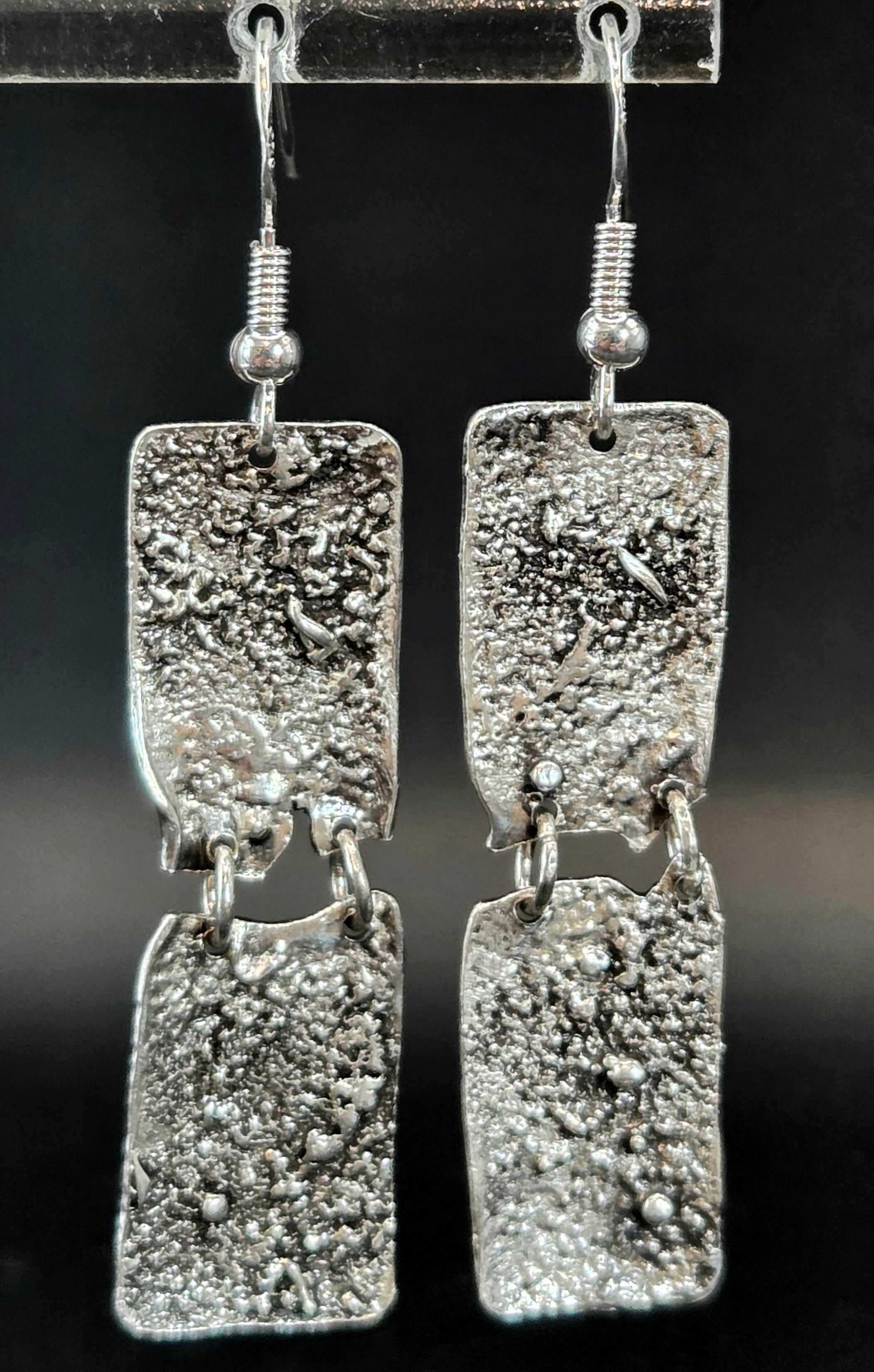 Silver Dusted Earrings