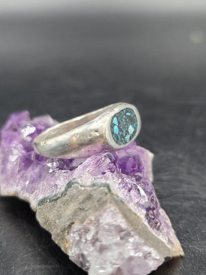 Turquoise In-Lay Silver Ring