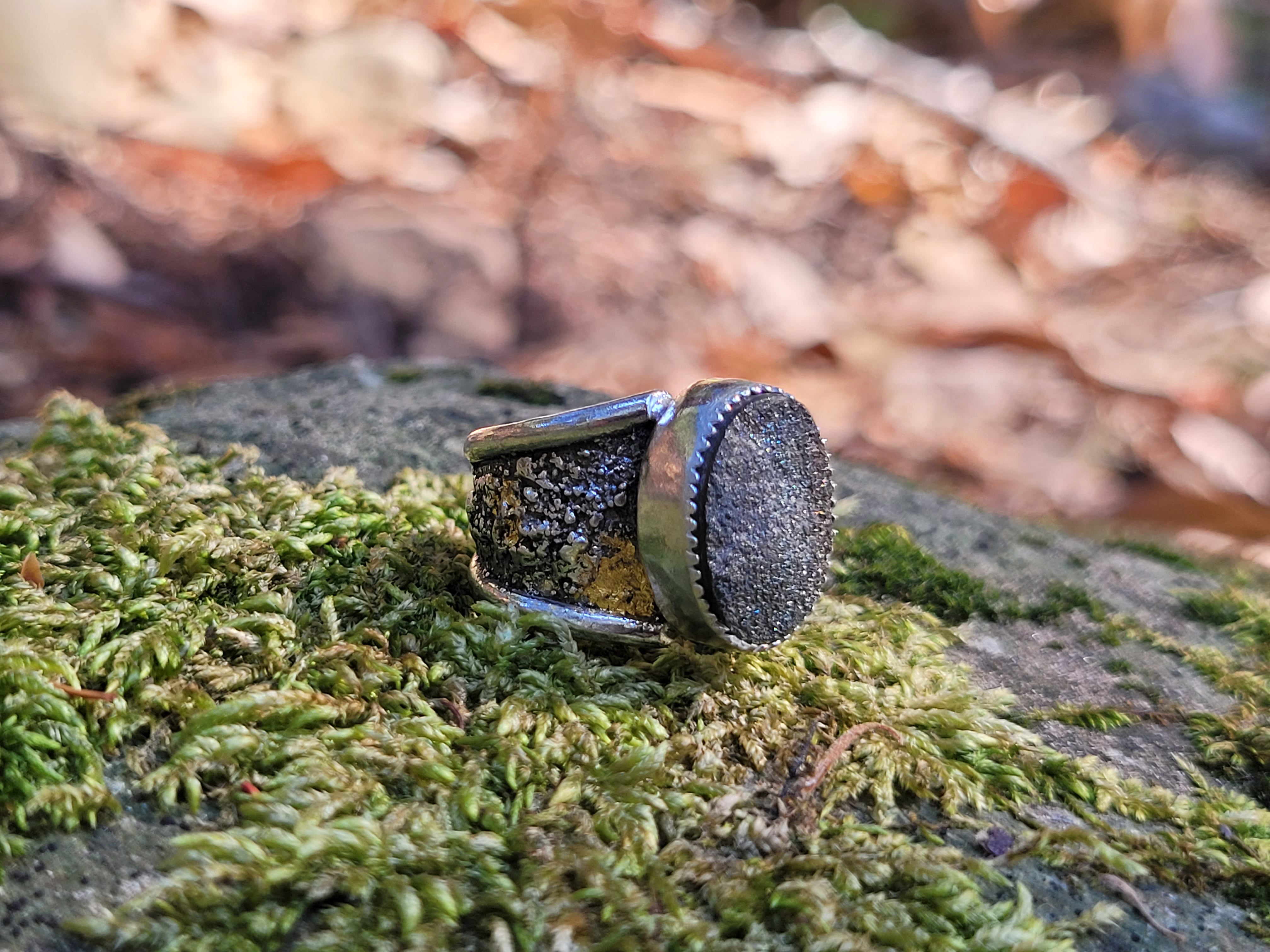 Pyrite Druzy W/ 24K Gold Leaf