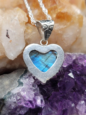 Labradorite Heart