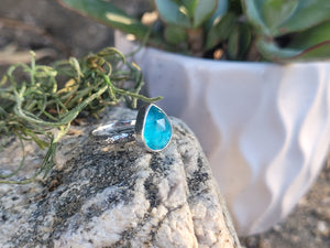 Blue Apatite W/ Clear Quartz Topper