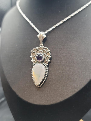 Amethyst & Rainbow Moonstone