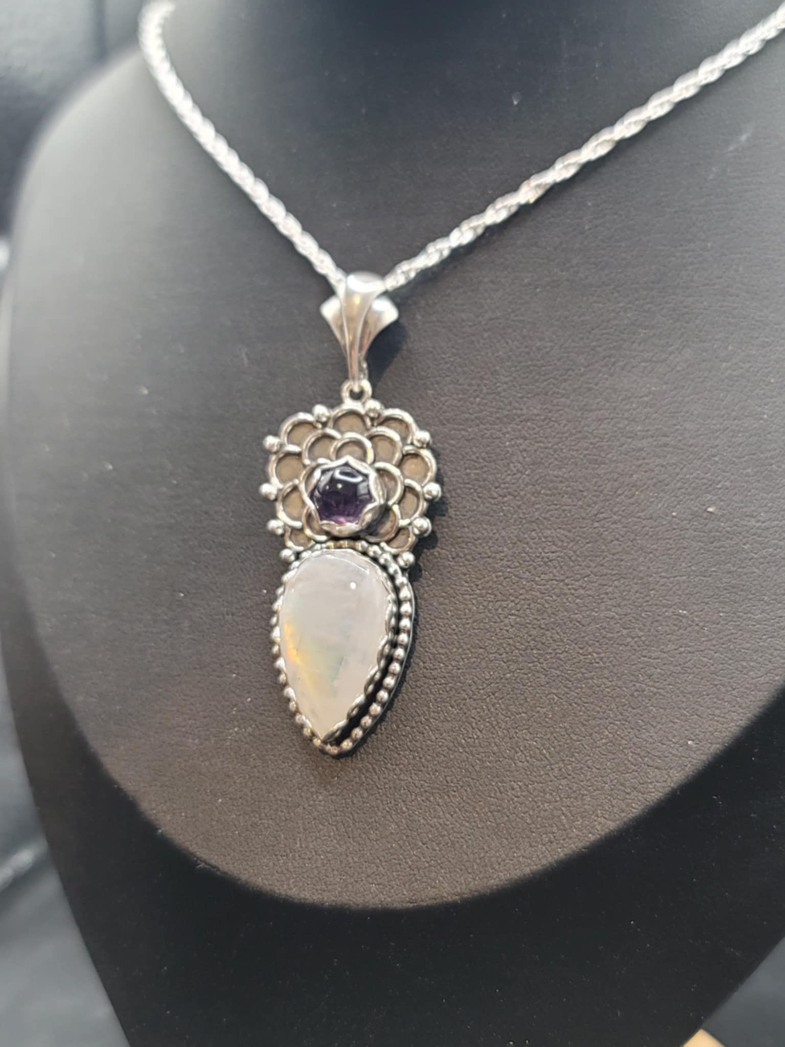 Amethyst & Rainbow Moonstone