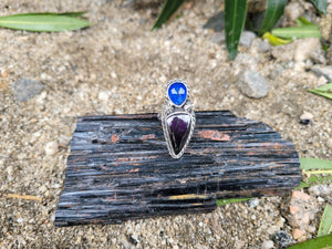 Lapis Lazuli/Quartz  Dublet And Purpurite