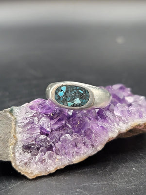 Turquoise In-Lay Silver Ring
