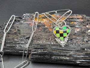 Checkered Aurora Opal & Black Onyx