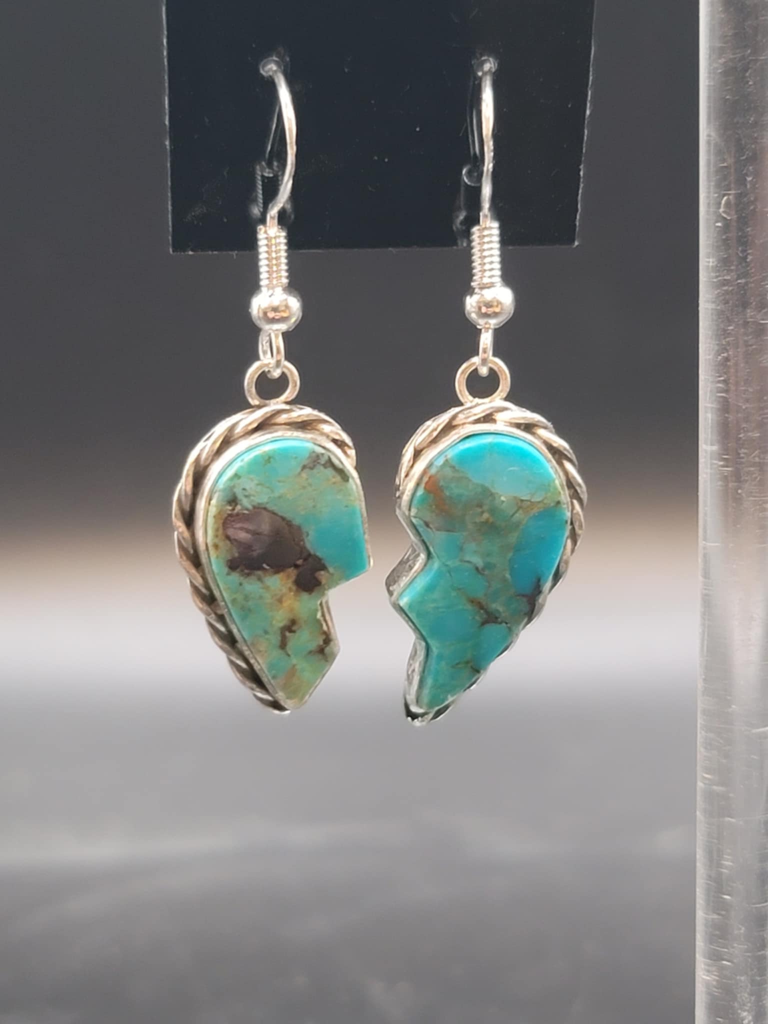 Broken Heart Turquoise Earrings