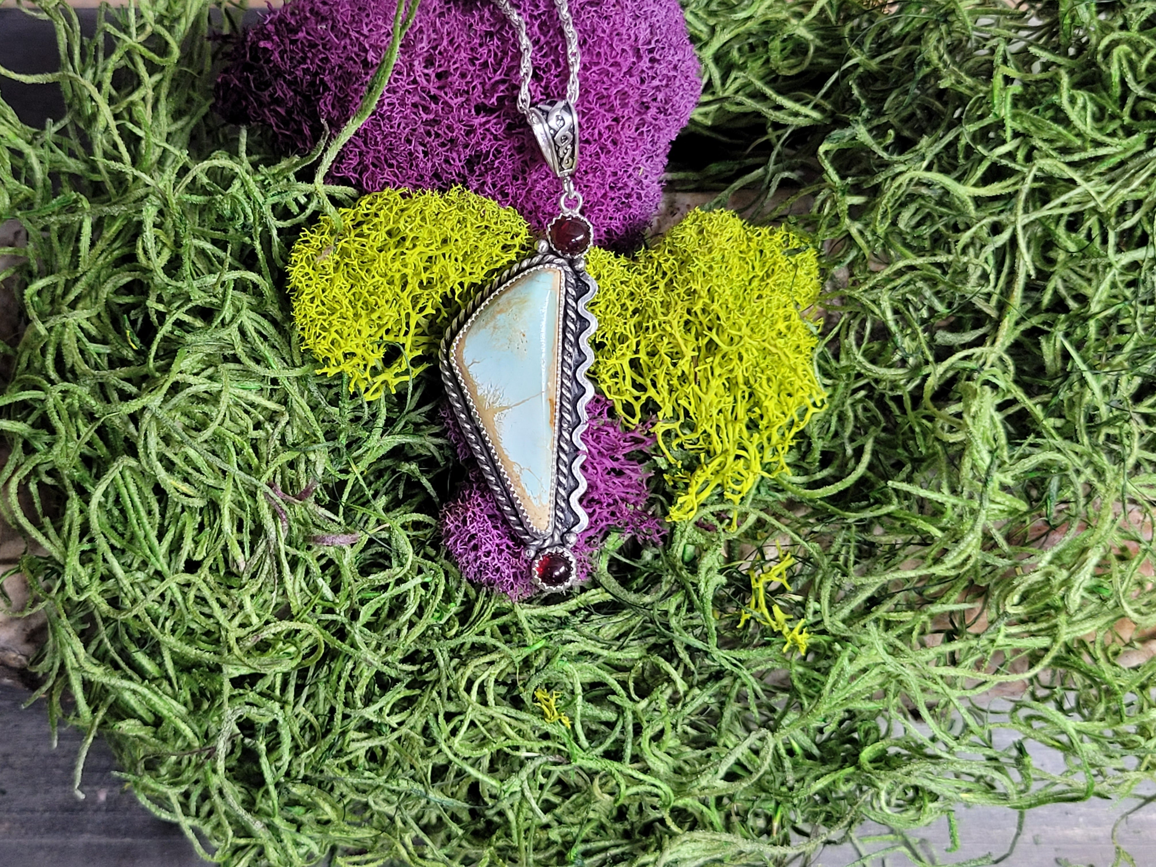 Royston Turquoise With Garnets