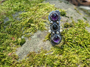 Double Amethyst & Black Star Diopside