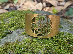 Tree Of Life Brass Cuff Bracelet