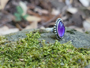 Mother Of Pearl W/ Amethyst Topper