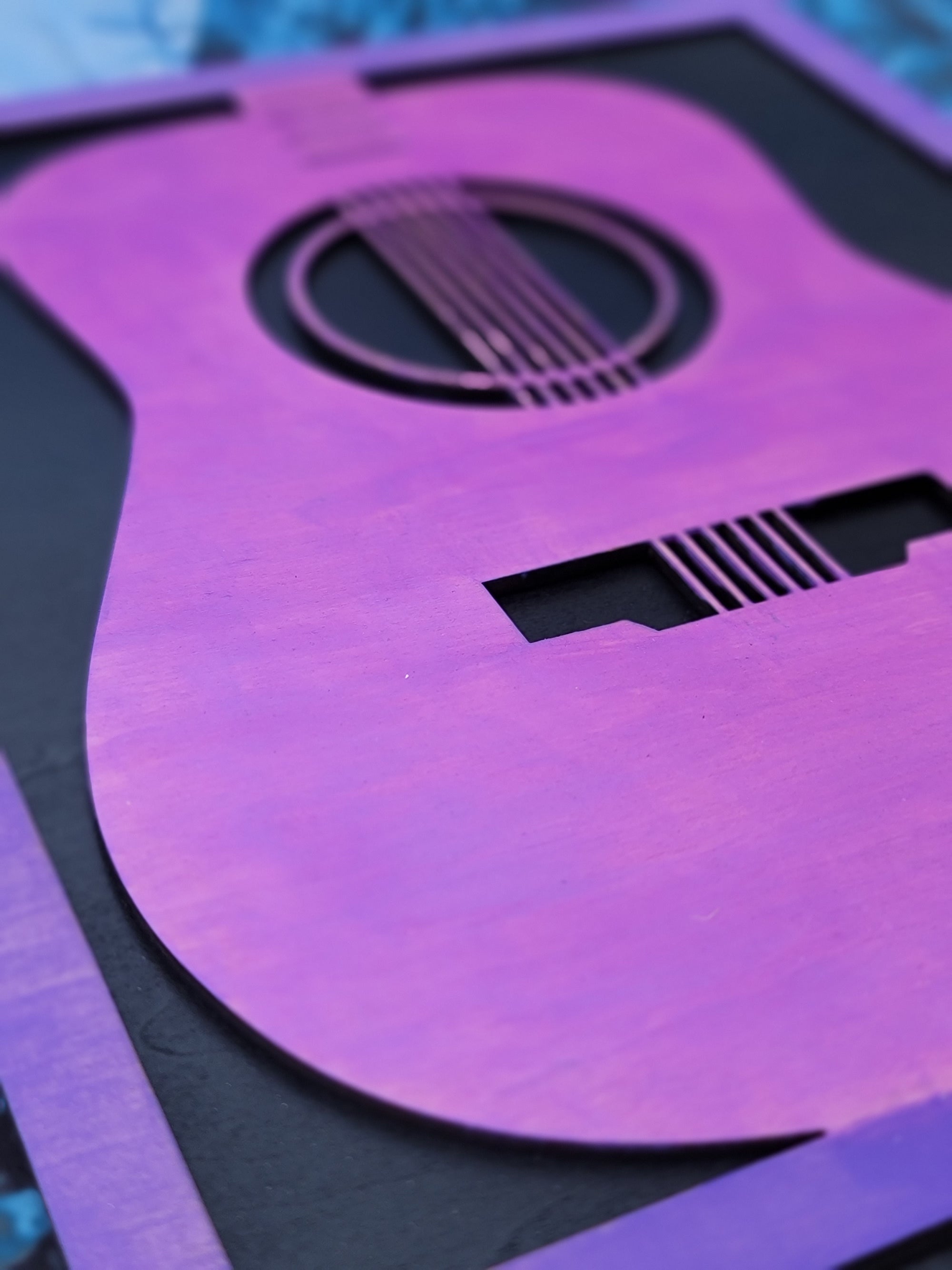 3D purple guitar