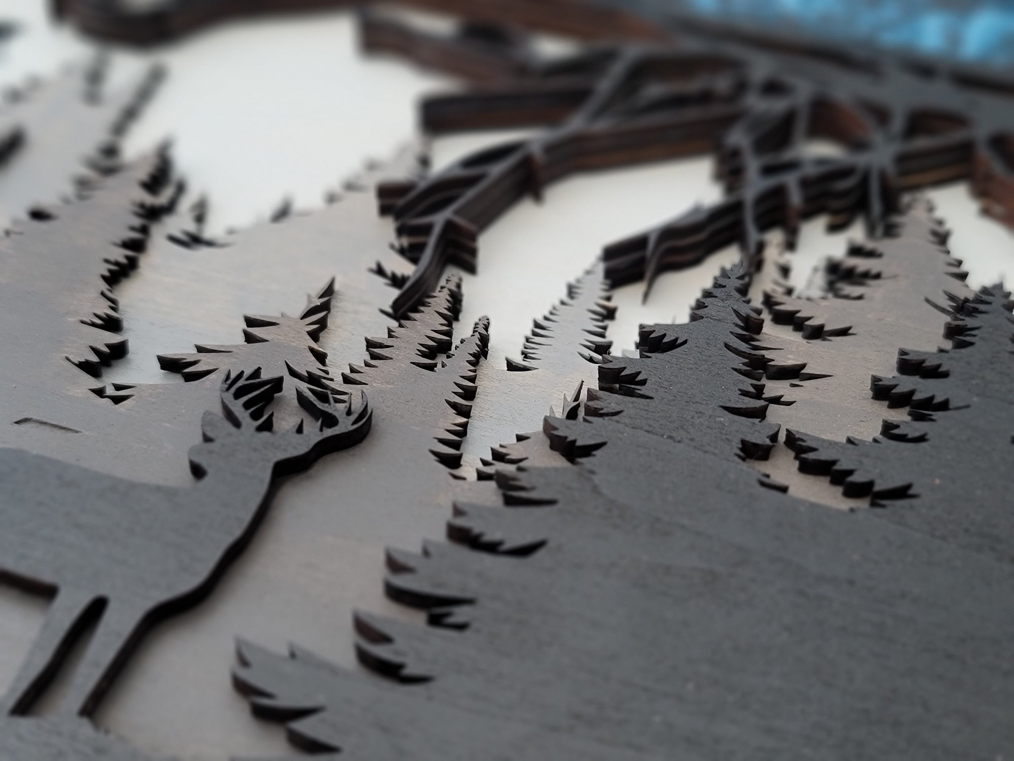 3D Deer woods scene