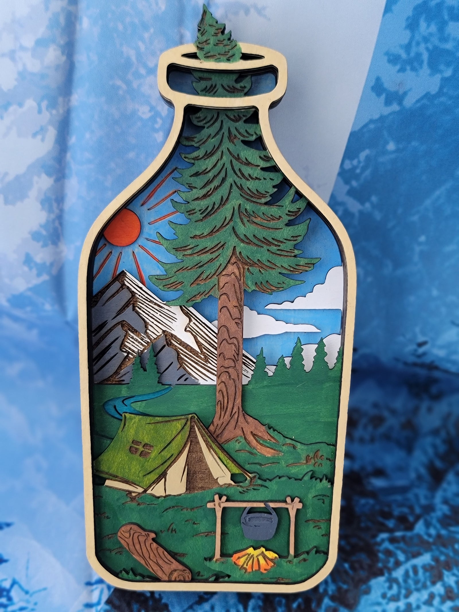 3D Redwood Bottle