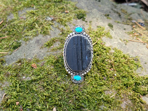 Black Tourmaline w/Turquoise