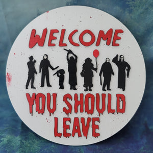 3D Horror Welcome Sign