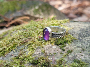Mother Of Pearl W/Amethyst Topper