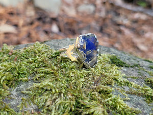 Lapis Lazuli W/Golden Rutilated Quartz Topper