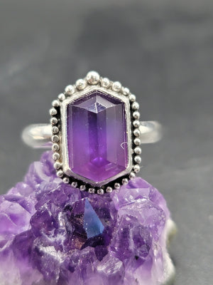 Mother Of Pearl Topped W/ Amethyst