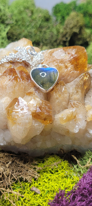 Labradorite Heart