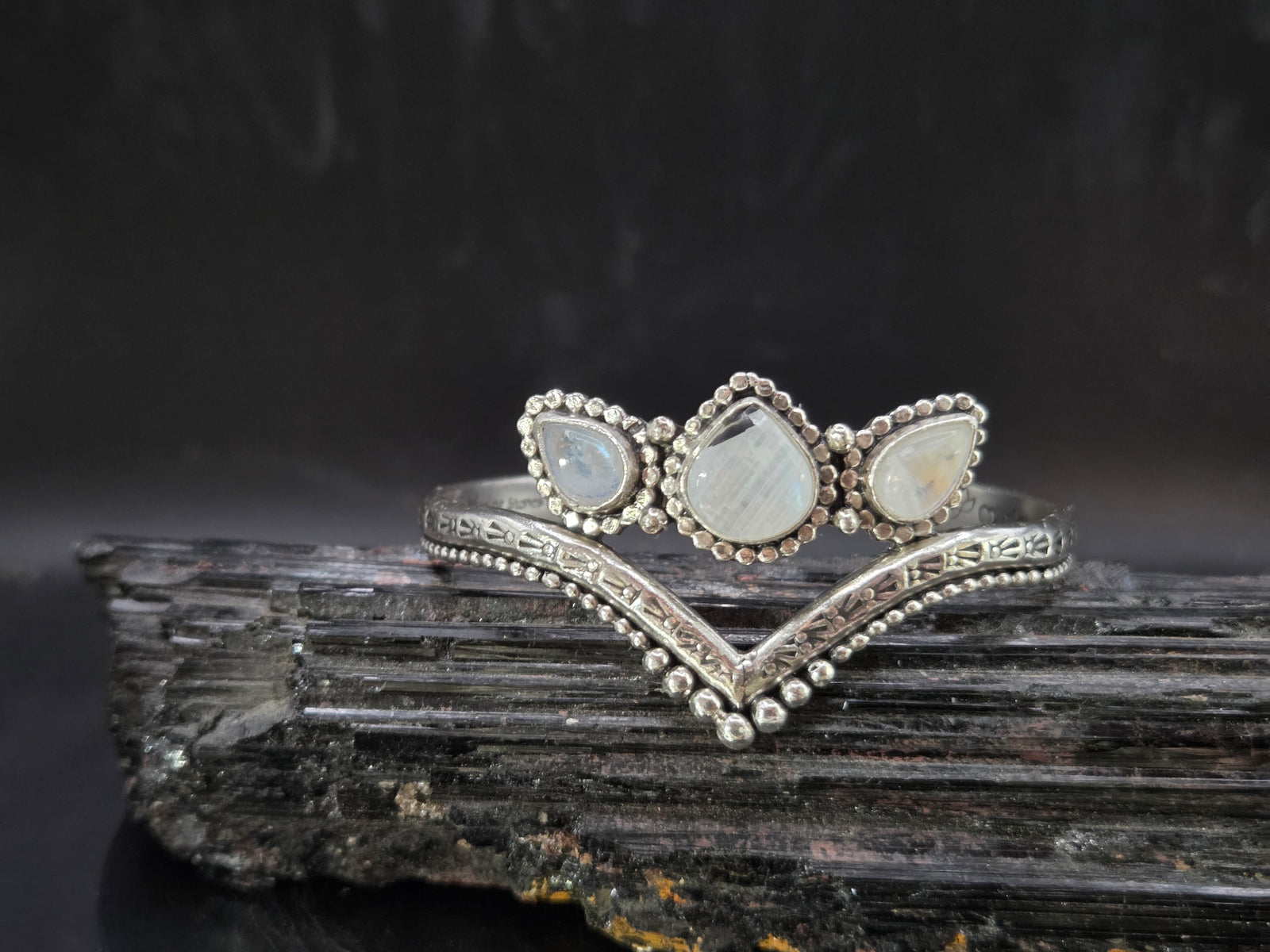 Moonstone Crown Cuff