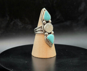 Double Turquoise & Rainbow Moonstone