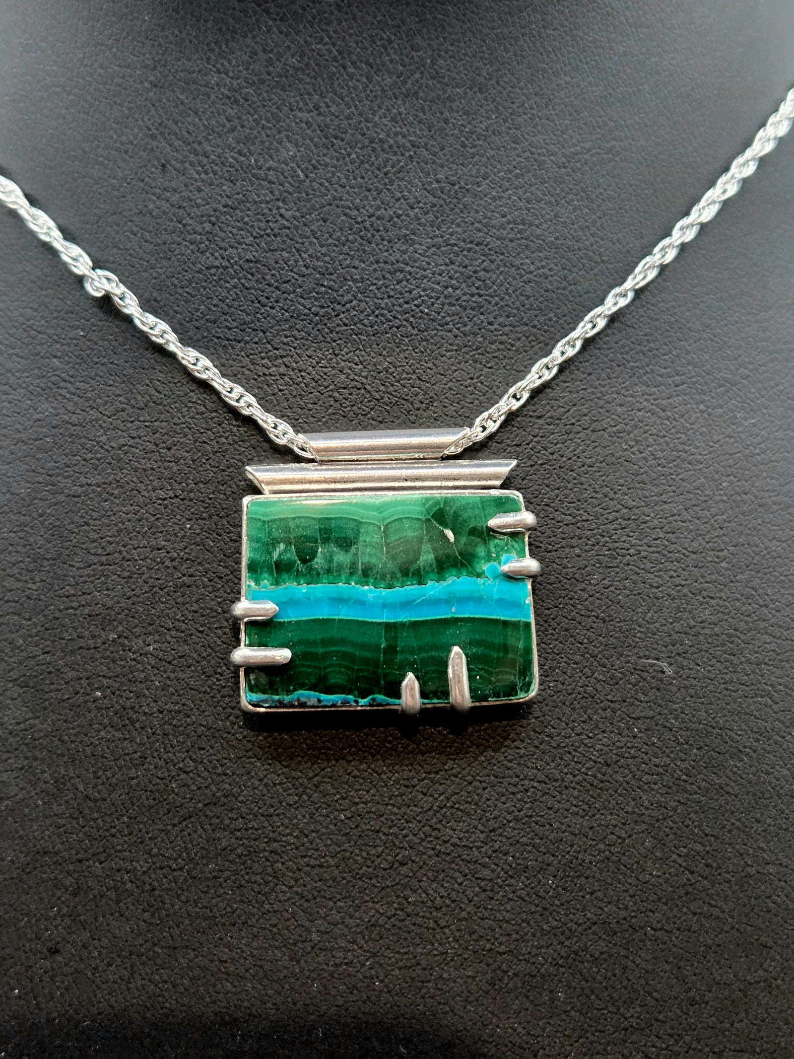 Malachite With A River Of Azurite