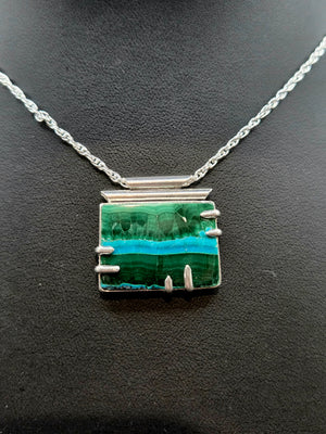 Malachite With A River Of Azurite