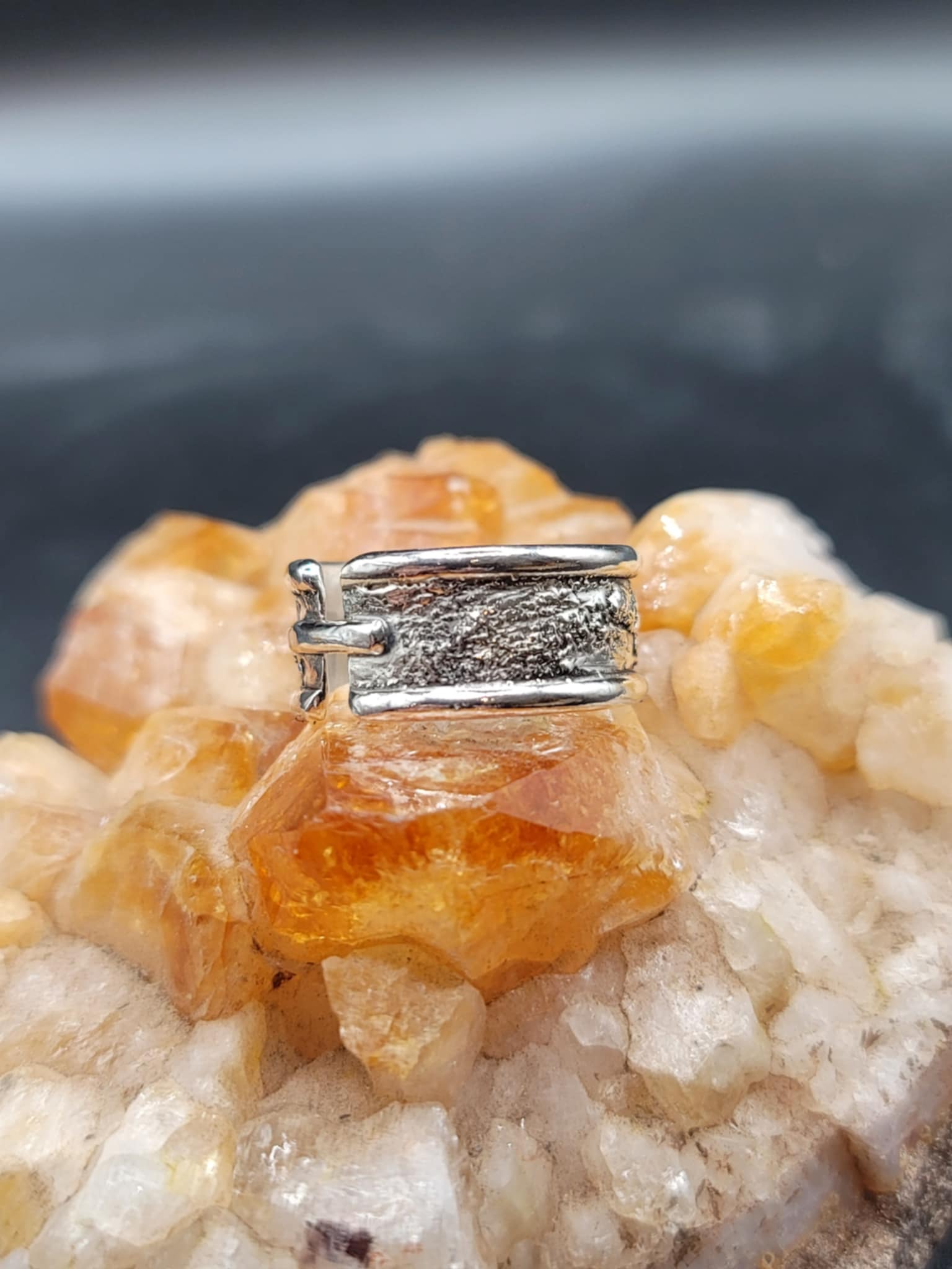 Silver Dusted Ring Band