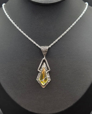 Metallic Gold W Rainbow Inlay (man made) Topped W/ Clear Quartz (natural)