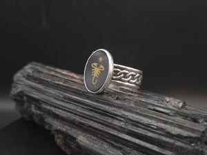 Black Onyx Scorpion ring