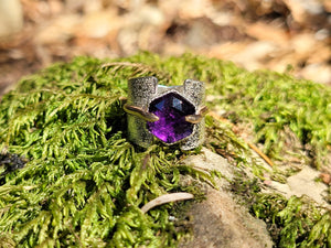 Faceted Amethyst 14K Gold Fill Accents