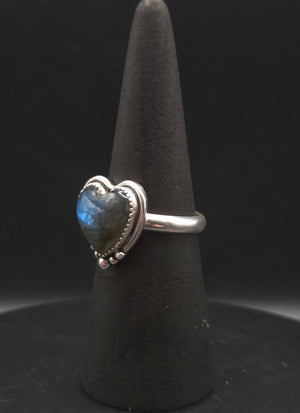Labradorite Heart