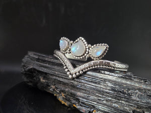 Moonstone Crown Cuff