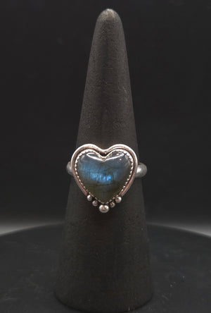Labradorite Heart