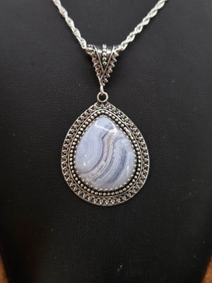 Blue Lace Agate Pendant